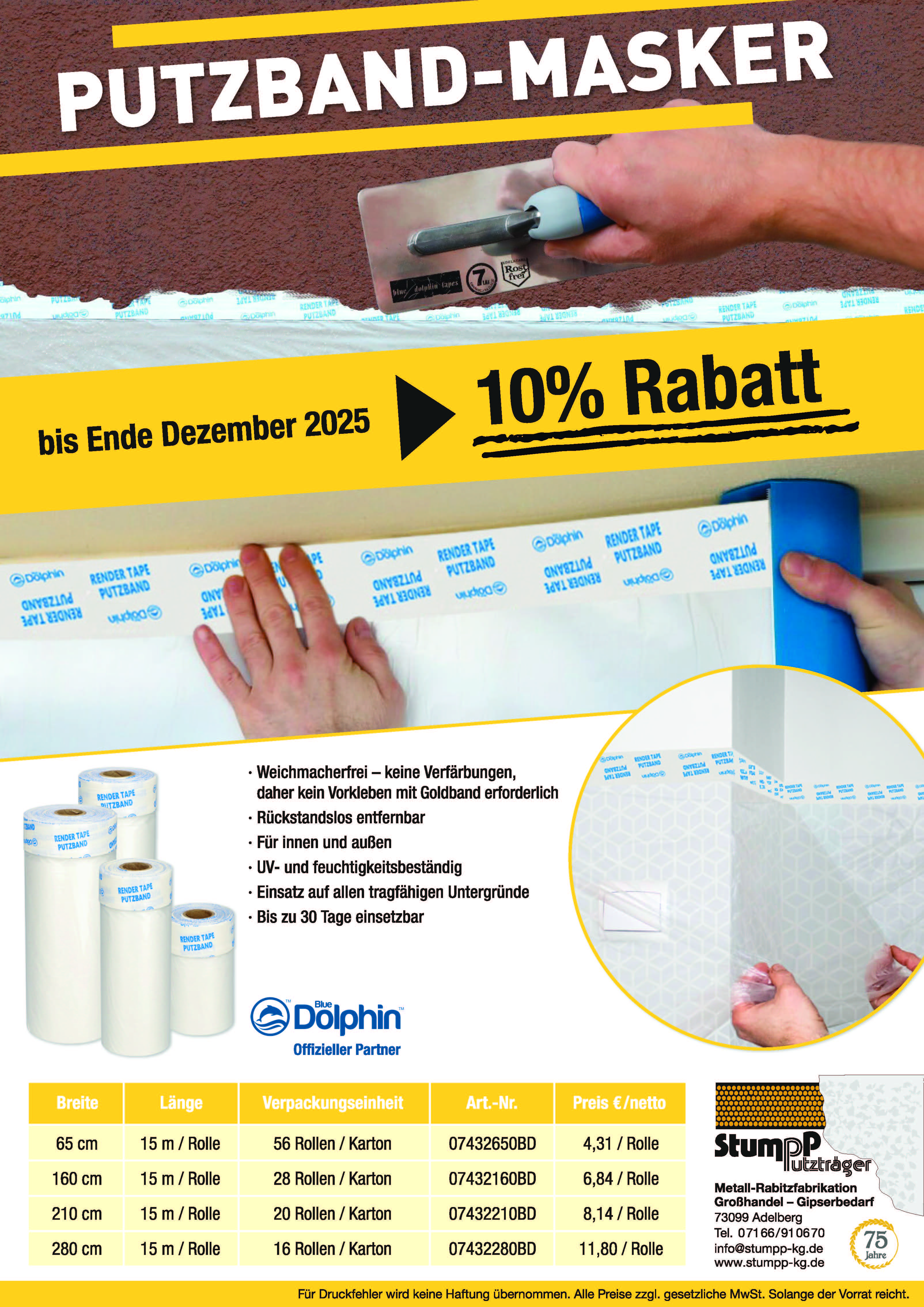 Putzband-Masker Rabatt Aktion